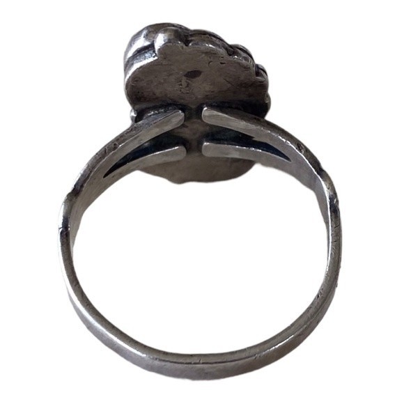 Vintage William Wheeler Co Sterling Silver Mother Of Pearl Ring - Picture 4 of 5